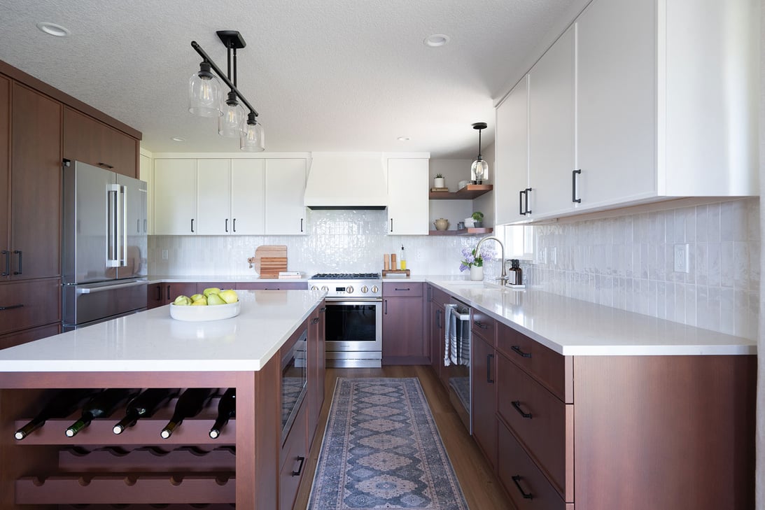 Transitional With Rustic Charm And Mid Century Elements Kitchen Remodel in Jefferson, OR by Kraft Custom Construction Inc project photo