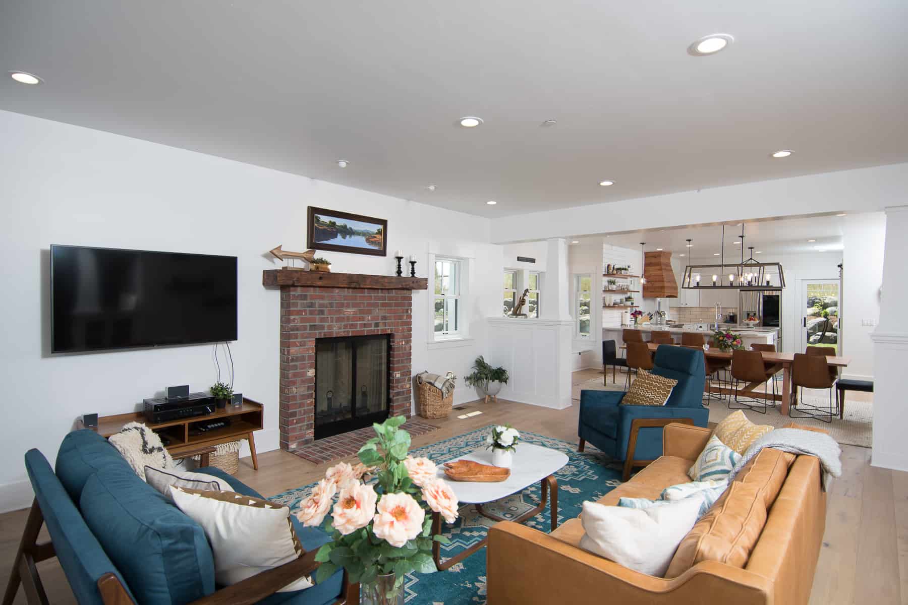 Historic Farmhouse Reconstruction living room