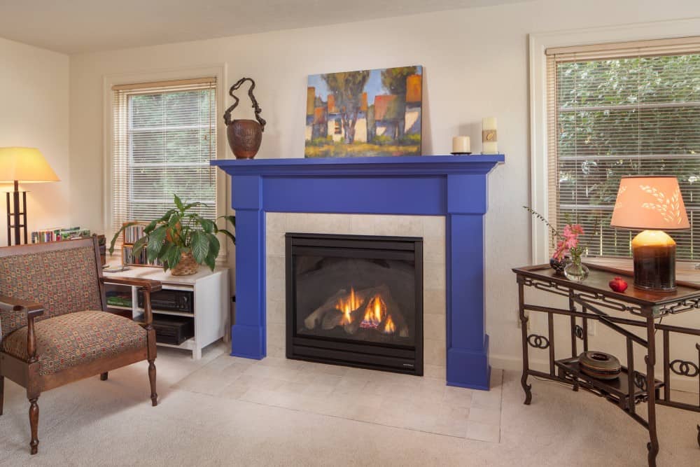 Small Cottage Kitchen & Bath Remodel fireplace