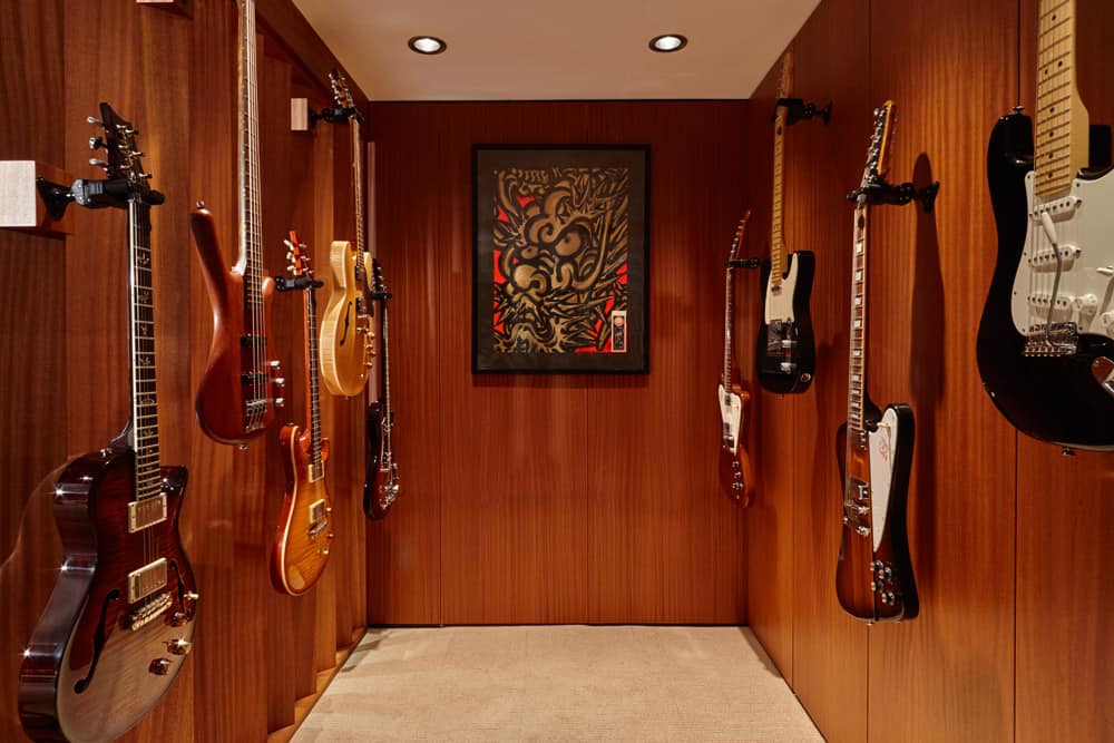 Award-Winning Basement Remodel guitar nook