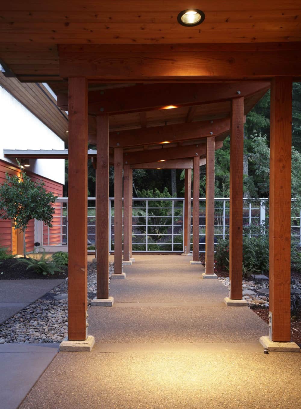 New Modern Ranch House covered walkway