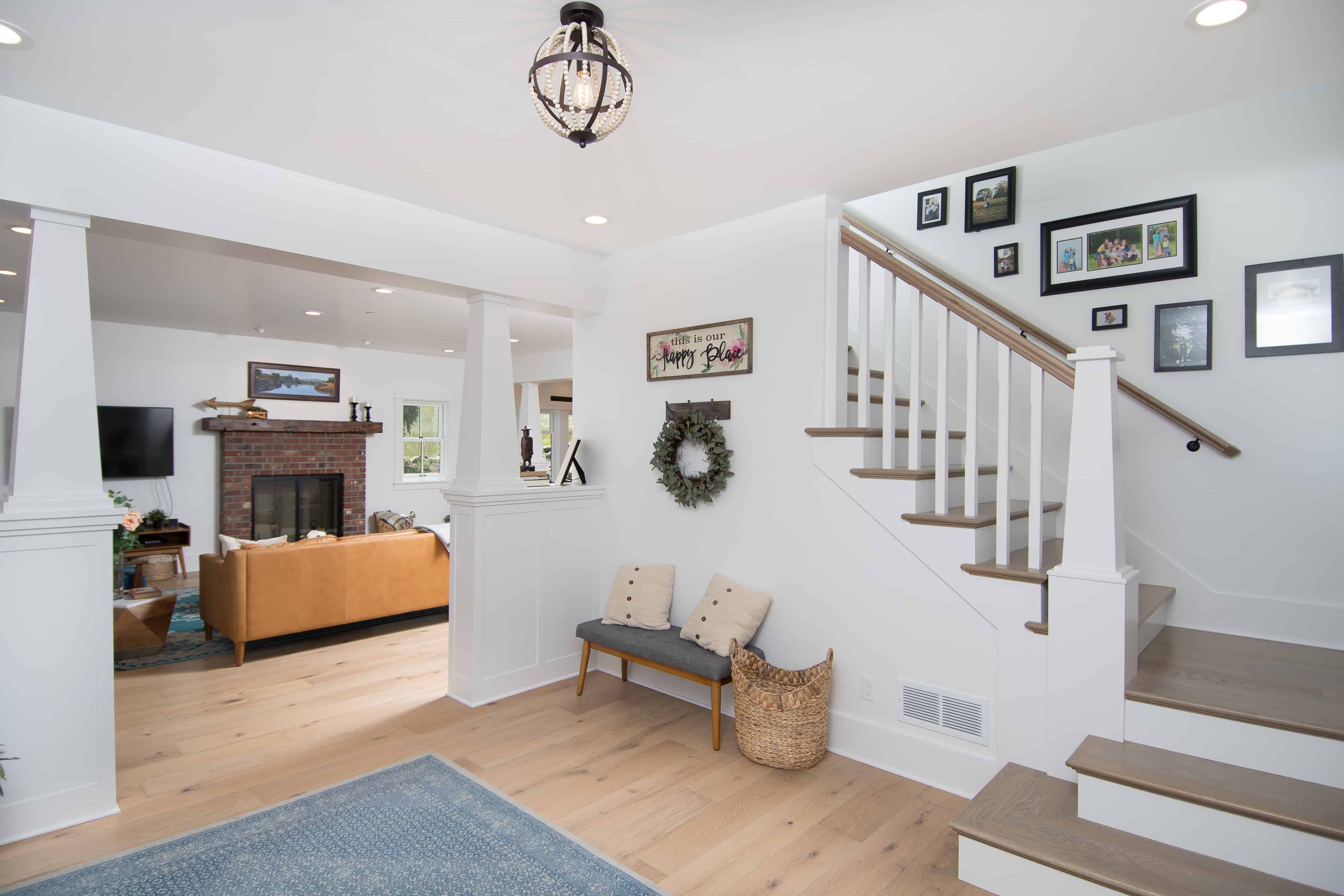 Historic Farmhouse Reconstruction stairwell