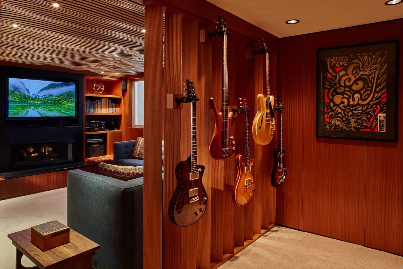 Custom basement den